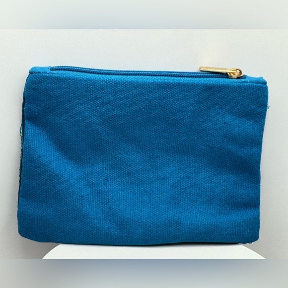 Blue Sea Turtle 🐢Beaded Coin or Makeup Purse NEW NEW - Picture 2 of 2